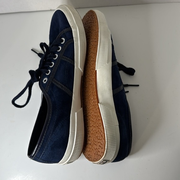 Superga Navy Blue Low Top Sneakers Women Size 10 - Men Size 8 Size Lace Up - Picture 7 of 10